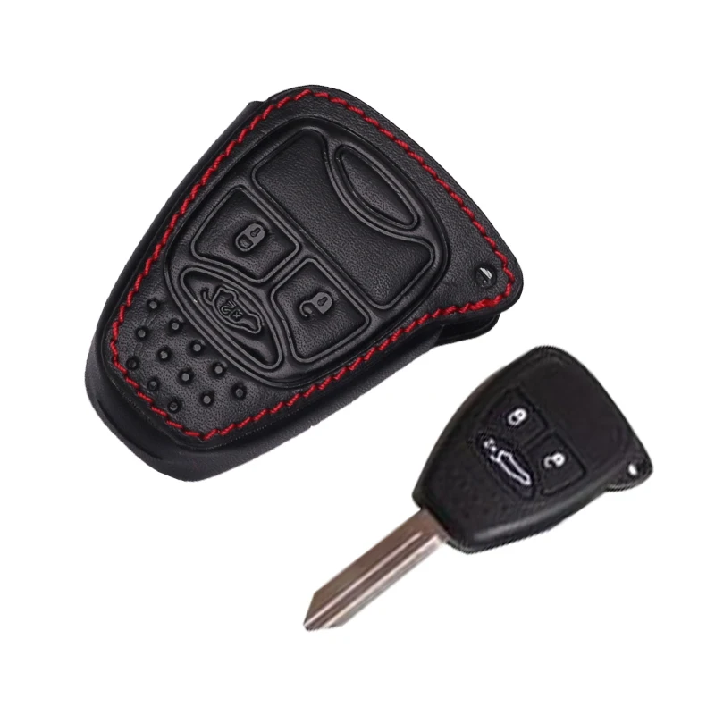 Кожаный держатель для ключей Jeep Grand Cherokee Компас Патриот Dodge Journey Chrysler 300C кожаный бумажник брелок для ключей ключи от джипа чехол