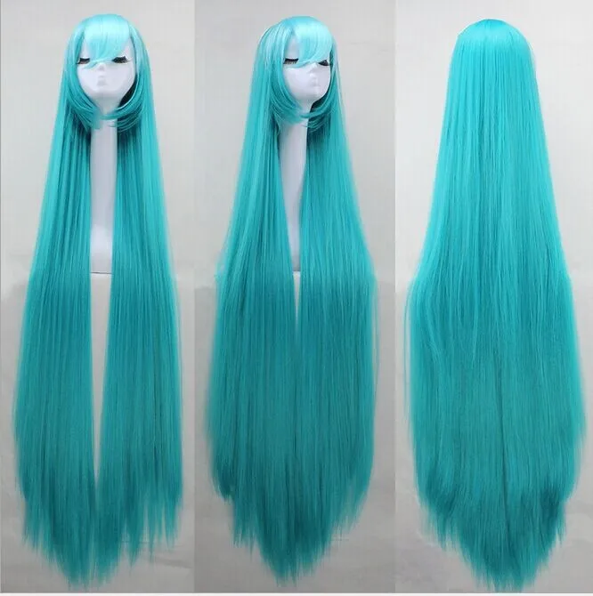 New 125cM Rapunzel long hair cosplay wigs blue Synthetic Hair wig |