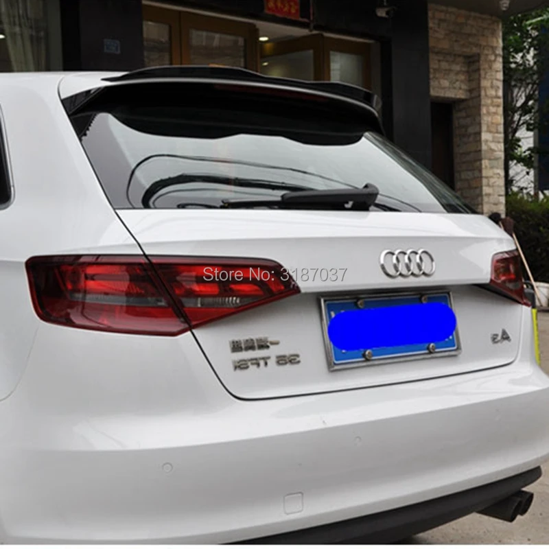 Для Audi Q3 хэтчбек крыши 2013 - 2019 ABS пластик глянец Черный цвет задний спойлер на