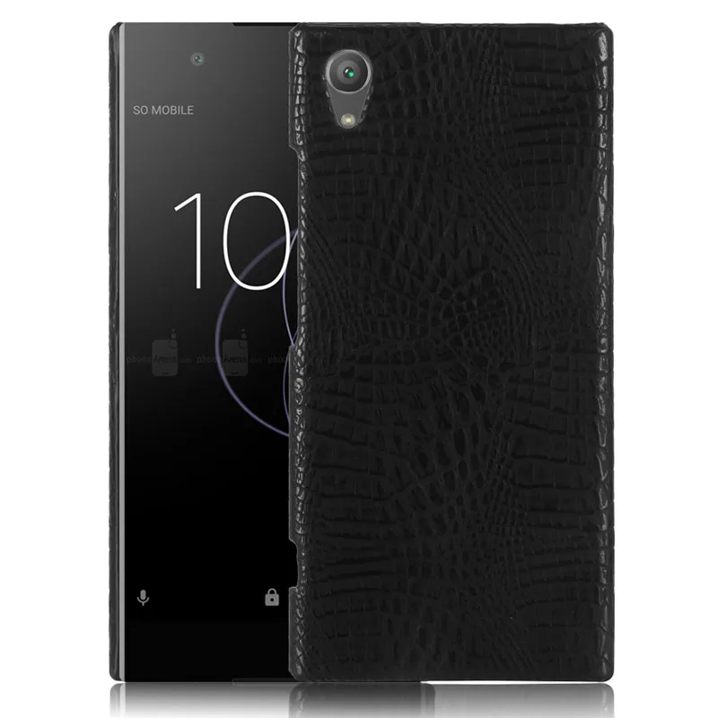 Чехол для Sony XA1 Plus G3412 Жесткий из поликарбоната с крокодиловой текстурой + задняя