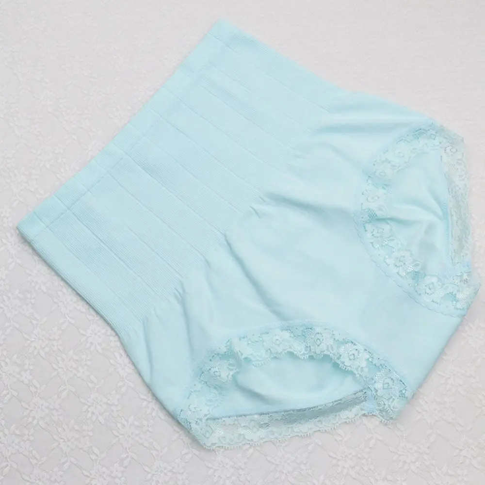 light blue 1 шт., кружевные трусы с высокой талией, женские сексуальные трусы для похудения, Утягивающие трусы, Утягивающие трусы - Цвет: light blue