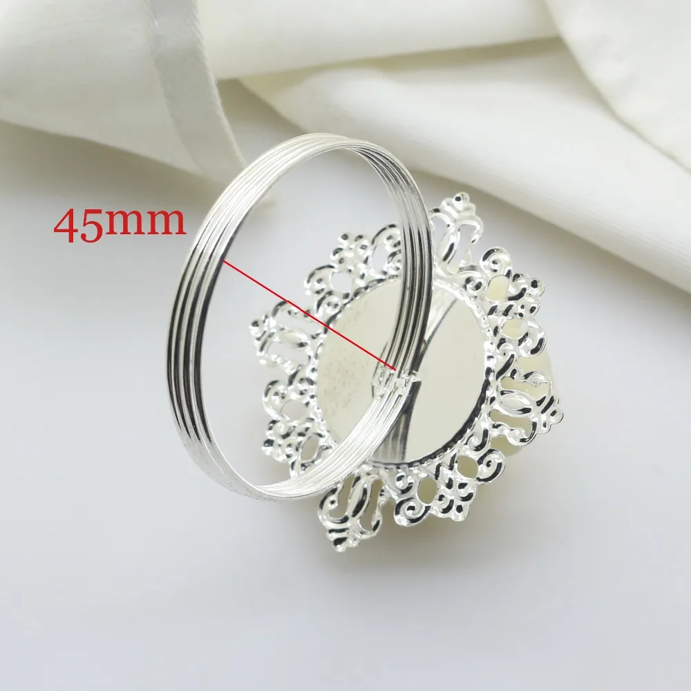 78777-колечко с рисунком) 65*48 мм 6 шт./10 шт. бежевое полимерное розовое кольцо для салфетки для праздничного банкета, ужина, свадебного стола