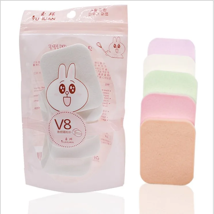 RANMEI 5pcs/set Square Makeup Powder Puffs Professional Soft Sponge Blender Foundation Cosmetic Puff |