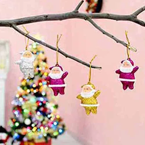 6 шт. Рождественская елка декора Санта Клаус кукла подвески дома магазин