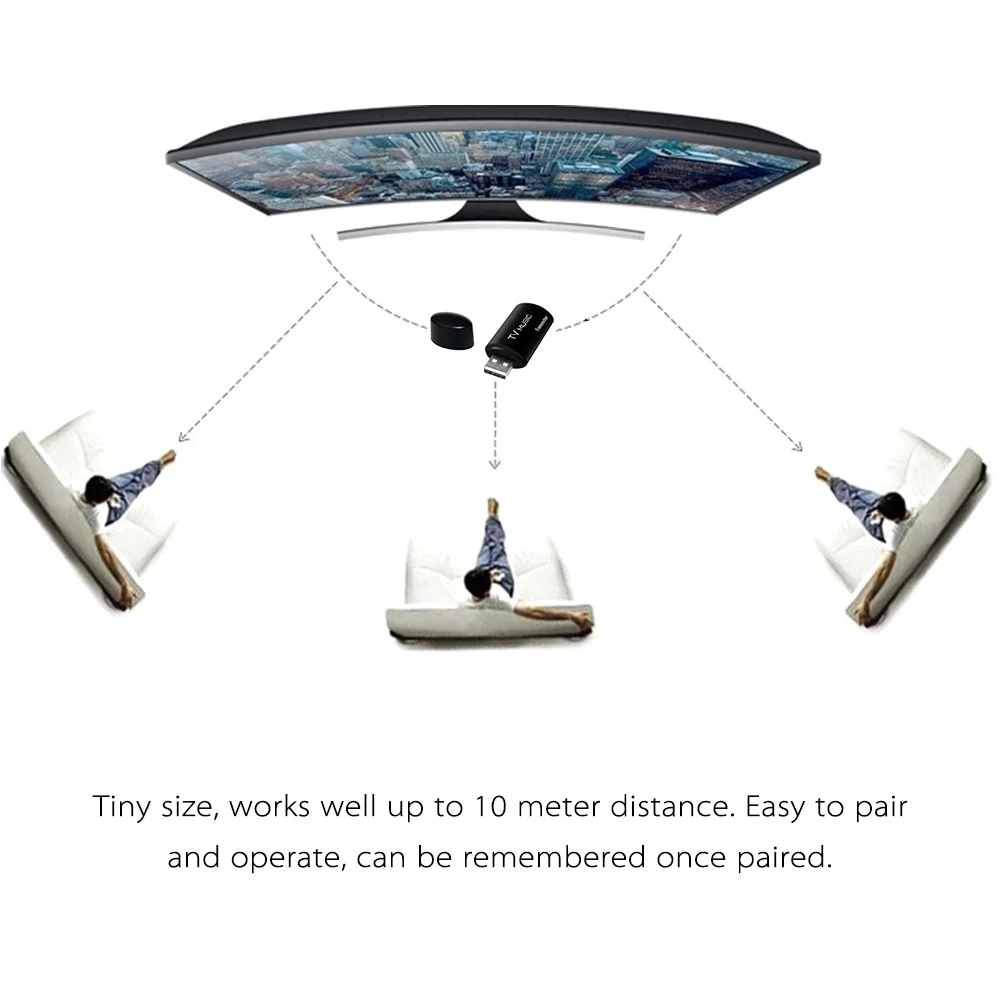 Беспроводной аудио передатчик USB Bluetooth стерео музыкальный ящик адаптер Dongle для ТВ