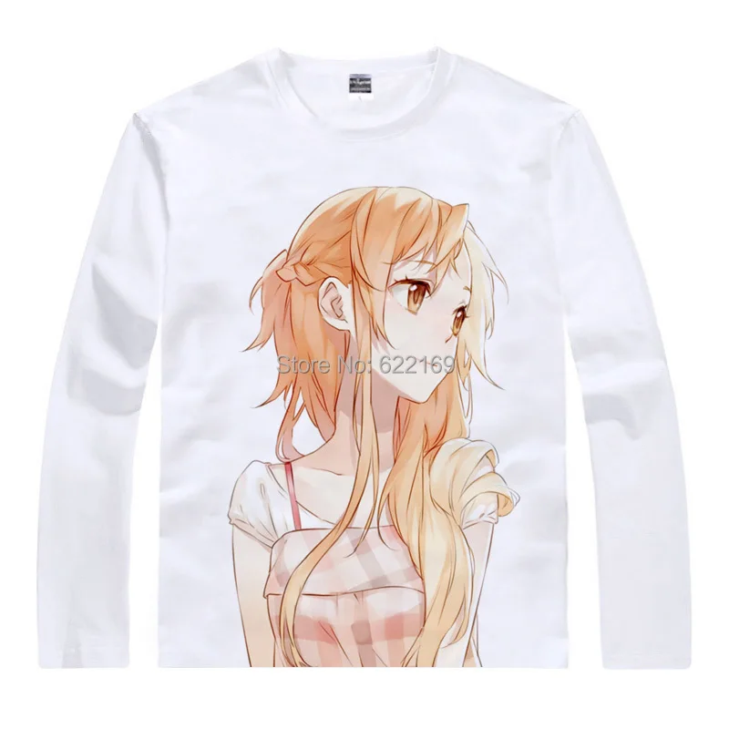 Футболка с изображением меча онлайн Kirito Kazuto Kirigaya костюмы для косплея Мужская