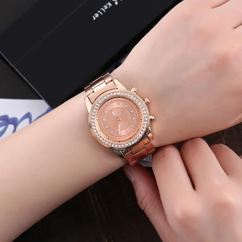 Новый известный бренд моды Повседневное Для женщин Часы С кристалалми и стразами