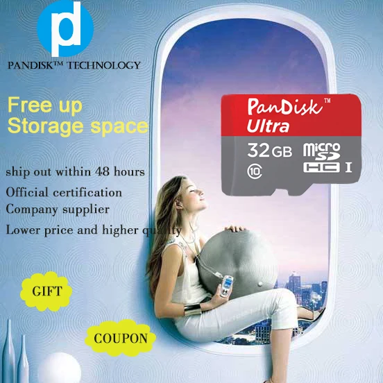 PanDisk из Китая оптом usb flash stick карт microsd карты памяти micro sd синий красный orange memoria 128