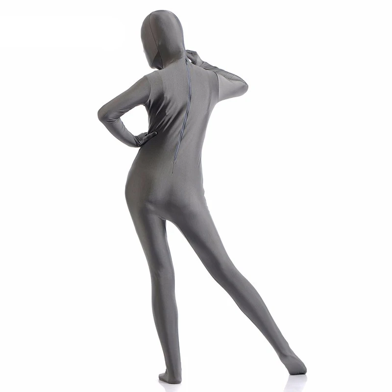 Комбинезон Zentai Женский 24 часа цвет темно-серый спандекс комбинезон для Хэллоуина