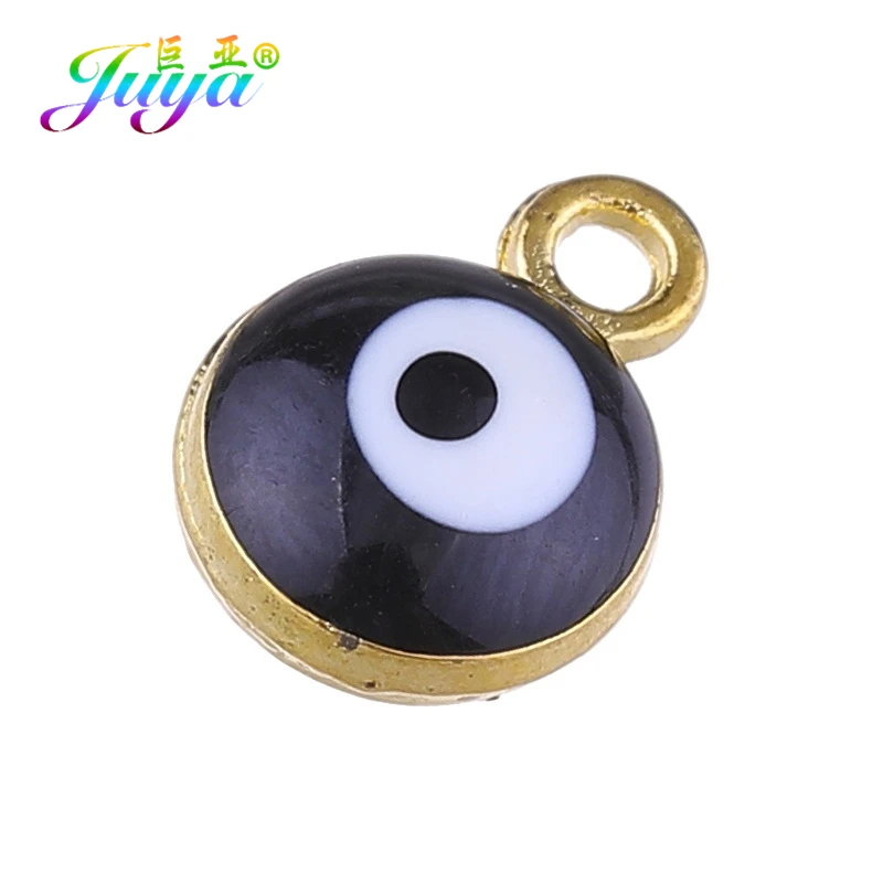 30 Pieces As Photo Juya DIY турецкие ювелирные изделия компоненты ручной работы Красочные Lucite Эмаль Подвески сглаза кулон для женщин мужчин классические ювелирные изделия - Окраска металла: 30 Pieces As Photo