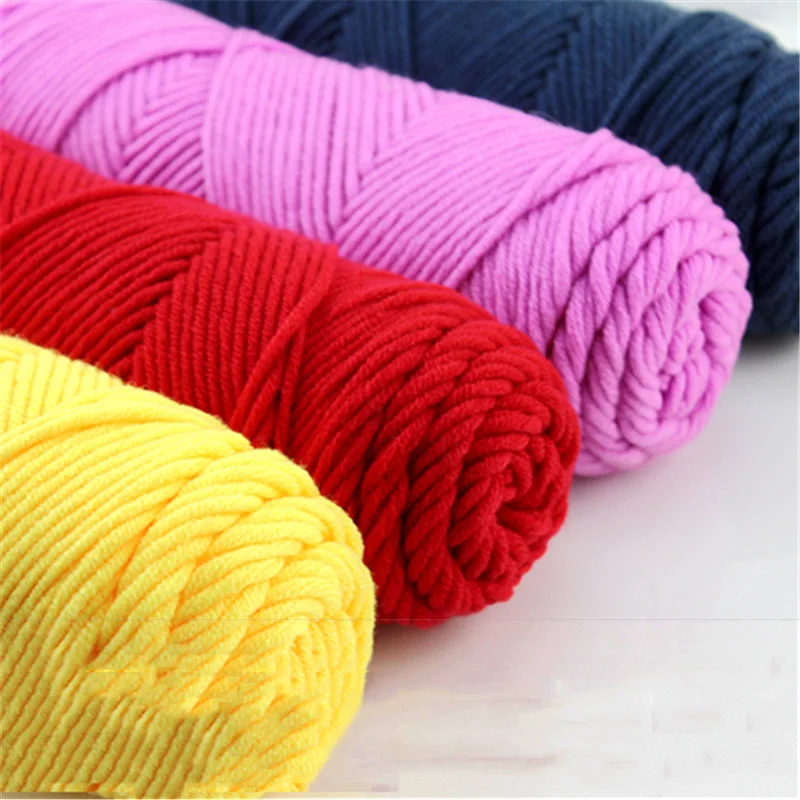 Натуральная мягкая шелковая молочная хлопчатобумажная пряжа толстая для