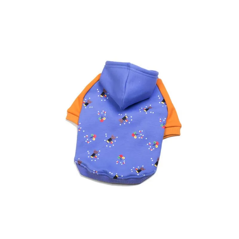 French Bulldog Winter Dog Hoodies Fashion Cotton Clothes Plus Velvet Warm Shirt for Small Puppy Dogs Outfit Pet Clothing 10A |