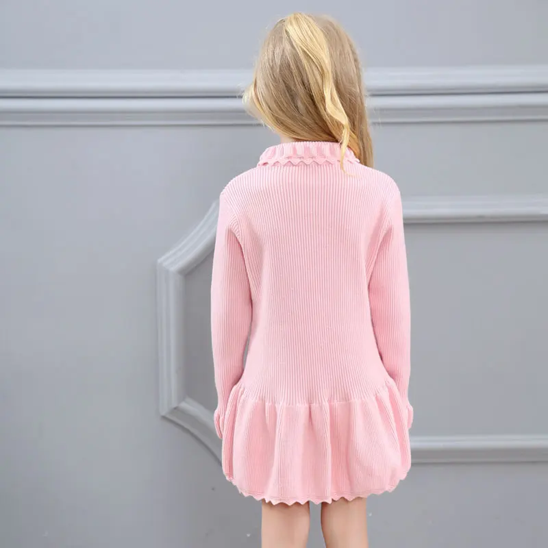 AiLe Rabbit/осенне-зимнее платье для девочек платье-свитер с длинными рукавами