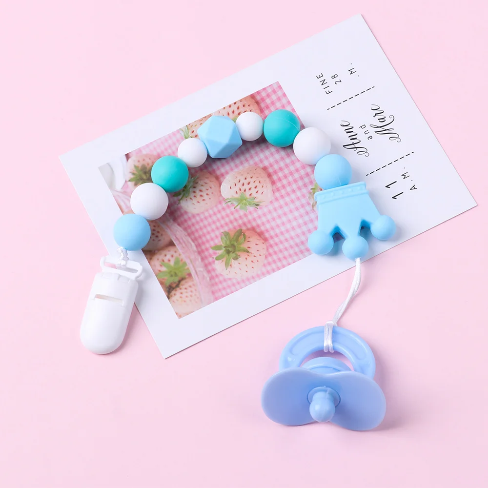 Детские силиконовые соски с цепочками для маленьких мальчиков и девочек милые