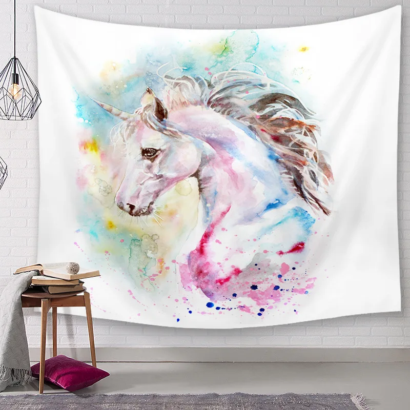 3d цифровая печать милые животные Единорог стены ковер для детей девочек комнаты