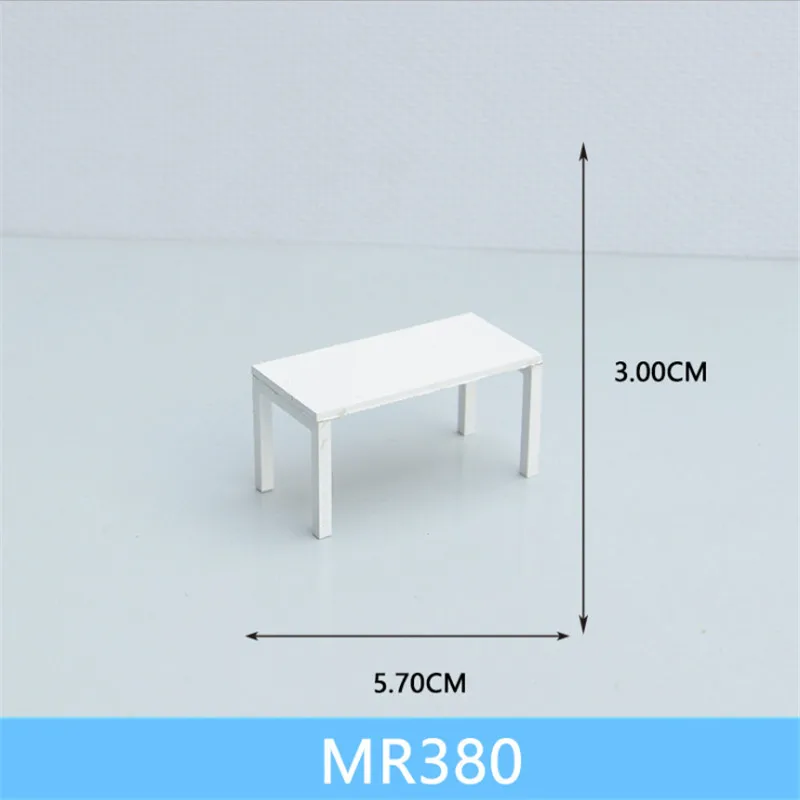 MR380 1 шт./лот масштаб 1:25 пластиковый миниатюрный мебель стол и стул для строительства поезда Макет железной дороги декорации аксессуары - Цвет: MR380