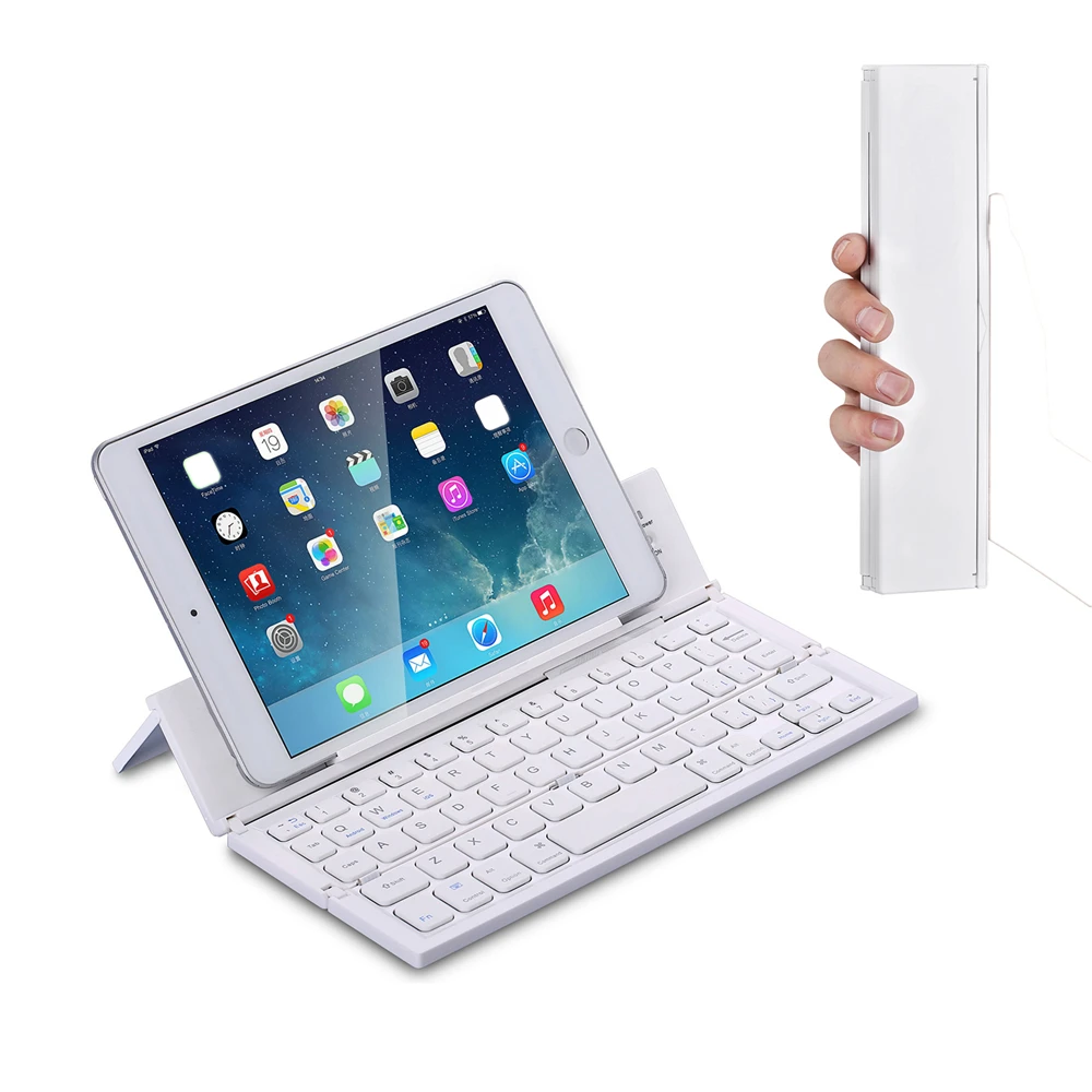 Bluetooth беспроводная клавиатура для планшетов IOS Andriod Ipad смартфон складная клавиатура Мягкая тонкая Ультра Клавиатура