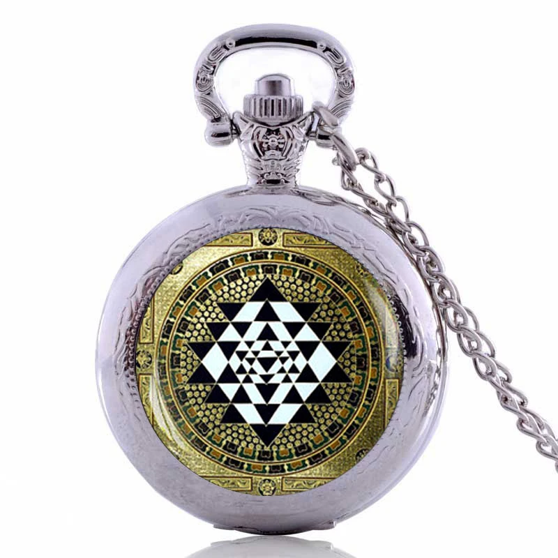 Sri yantra pocket watch necklace Sacred geometry Yoga Pendant Spiritual Jewelry Buddhist mandala | Украшения и аксессуары