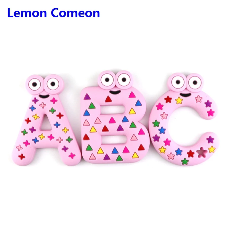Lemon Comeon 5 шт. силиконовые буквы Алфавит зубной прорезыватель для малышей молярный