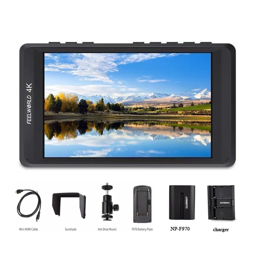 Feelworld FW450 4 5 &quotIPS 4K HDMI вход/выход видео монитор камеры для Canon Nikon Sony DSLR камера + Bettery