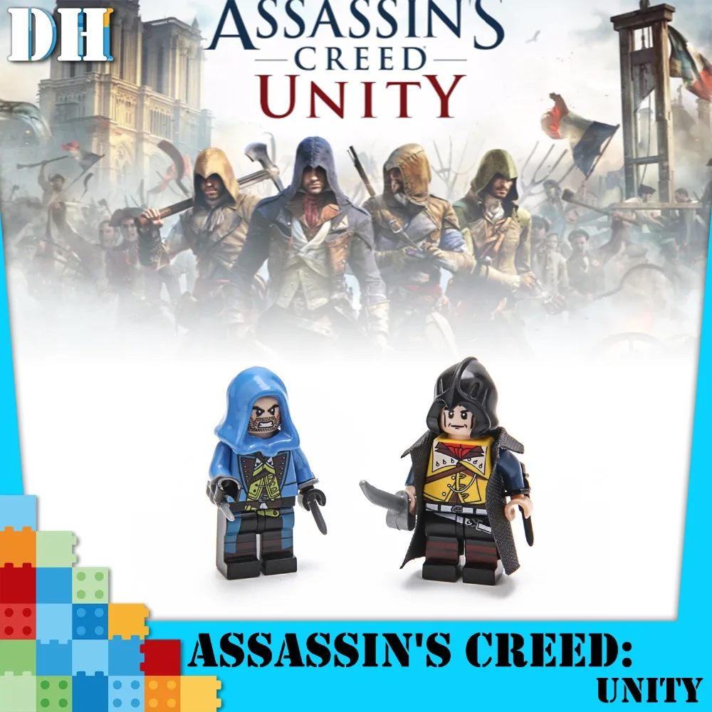 Одна распродажа ASSASSIN Ezio Auditore Da фигурки для конструктора Кирпичи игрушки Дети