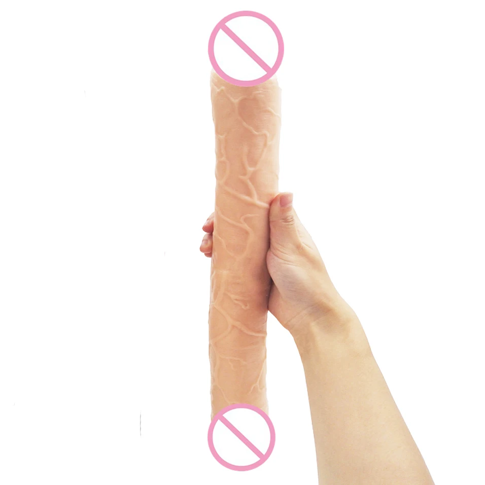Силиконовый двойной фаллоимитатор camaTech 45 см супер длинный дилдо большой Гибкий