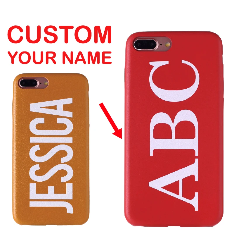

For iPhone 12 X 6S XS Max 7 7Plus 8 8Plus 11 Pro Max Phone Case Cover Leather Luxury Bold Custom Personalized Name Text Initial