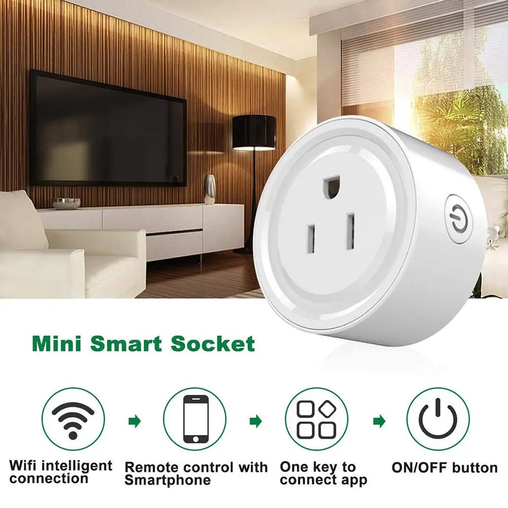 США Plug Smart WiFi Беспроводная розетка переключатель синхронизации беспроводной