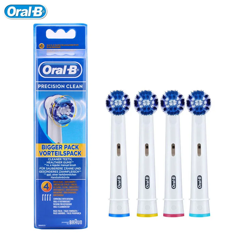 

4 heads Oral B Braun Precision Clean Replacement Electric Toothbrush Heads For Braun Toothbrush Heads Oral Hygiene EB20-4