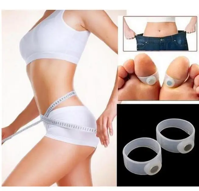 10PCS/Lot Magnetic Toe Rings Therapy Slimming Products Fast Lose Weight Burn Fat Reduce Fats body Silicone Foot Massage | Красота и