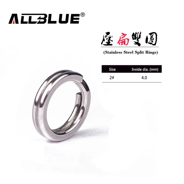 Size 2 ALLBLUE 80 шт./лот, Новое поступление, Классический белый цвет, нержавеющая сталь, разъемное кольцо, рыболовные крючки, рыболовные приманки - Цвет: Size 2