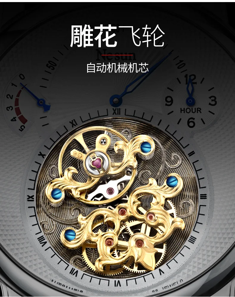 Высококачественная брендовая мужская часовой механизм Tourbillon новые деловые мужские наручные часы из нержавеющей стали светящийся Топ для мальчиков часы тренд