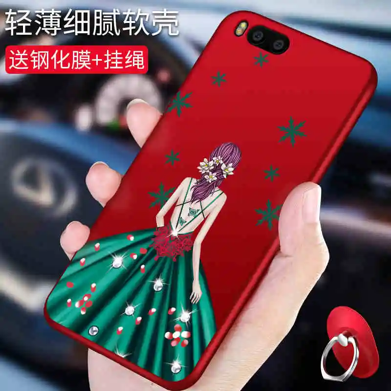 bling rose wedding dress goddess with rope and stand holder soft silicon case For Xiaomi Mi6 M6 |
