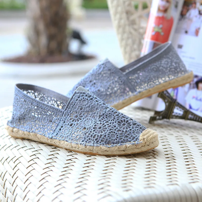 Женские эспадрильи удобные кружевные женские повседневные туфли размер 35-40 2019 |