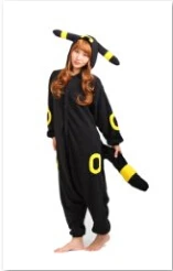 Модные вечерние пижамы с покемонами, Umbreon Espeon, костюм для косплея, пижама, комбинезоны, комбинезон - Цвет: Umbreon