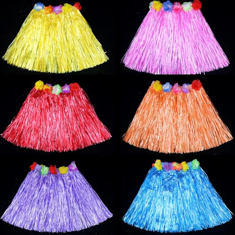 Детская Гавайская юбка костюм Тропическое платье Hula Luau Leis трава вечерние нее