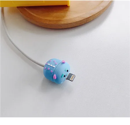 Милый кабель аксессуар кабель животное укусы мультфильм USB зарядное устройство кабель для передачи данных Шнур протектор для iphone 8 7 6 USB кабель защиты - Цвет: 1