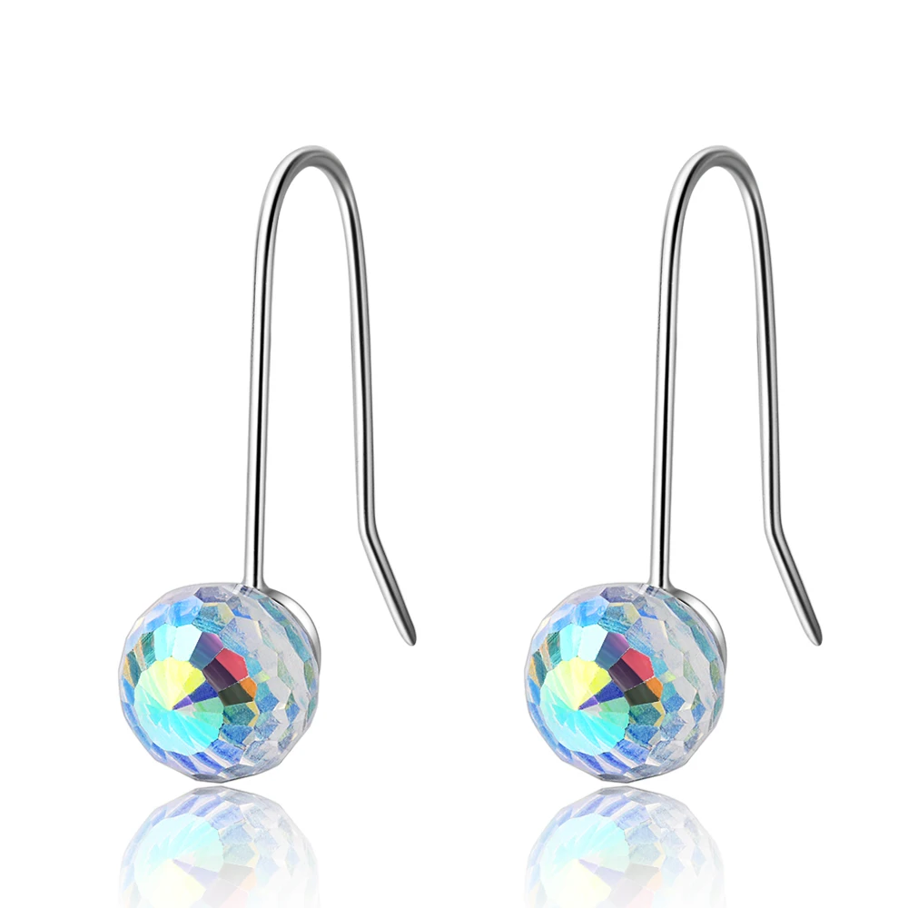 Новые серьги с кристаллами от Swarovski оптом простые и стильные женские серьги