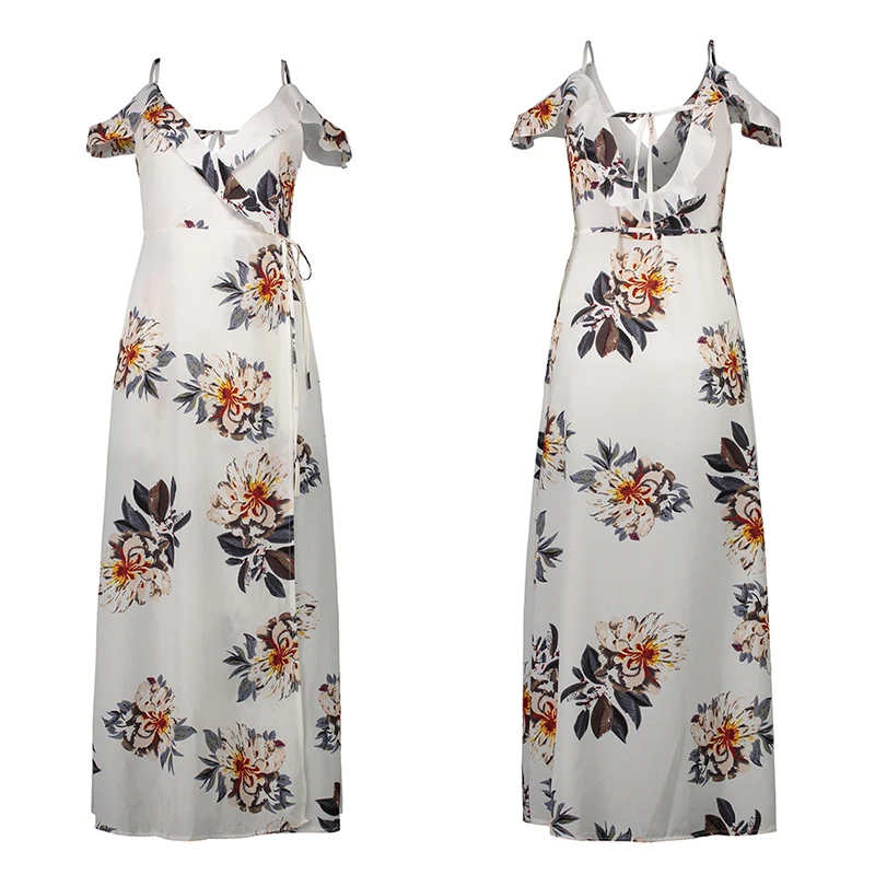 Платья глубокий v образным вырезом принт летнее пляжное платье 2017 туника цветы