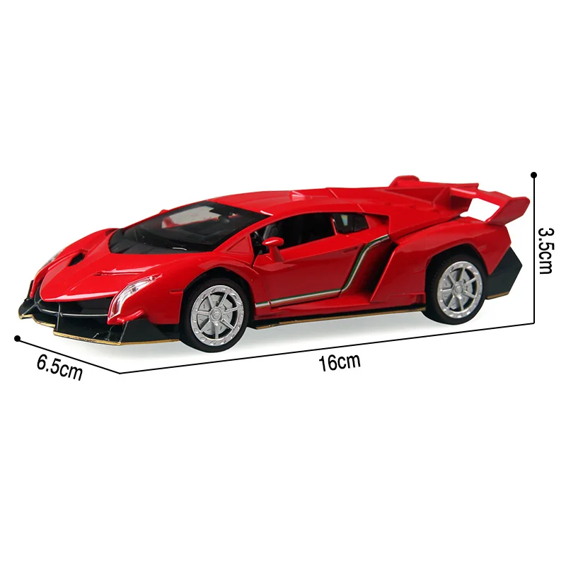 Модель автомобиля Veneno из металлического сплава 16 см 3 цвета|alloy car|pull backdiecast models |