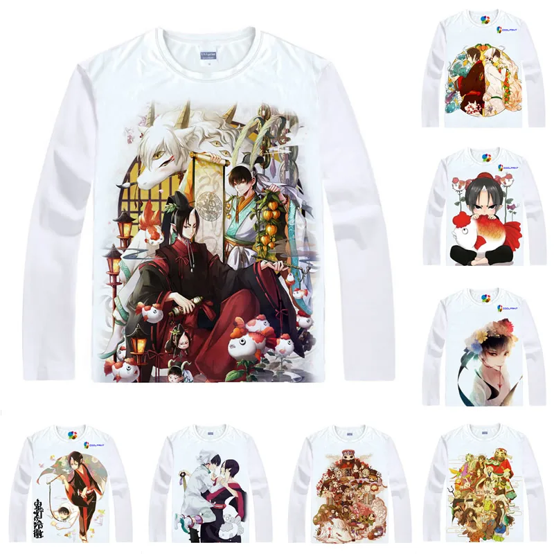 Аниме футболка Coolprint Hozuki's Coolheadedness Футболки с длинным рукавом Hoozuki No Reitetsu Hozuki
