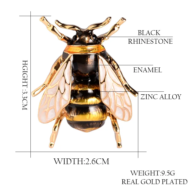 

Cute Insect Bee Brooch for Women Kids Girls Bee jewelry Gold Color Yellow Green Animal Enamel Brooches Men Accessories Gift