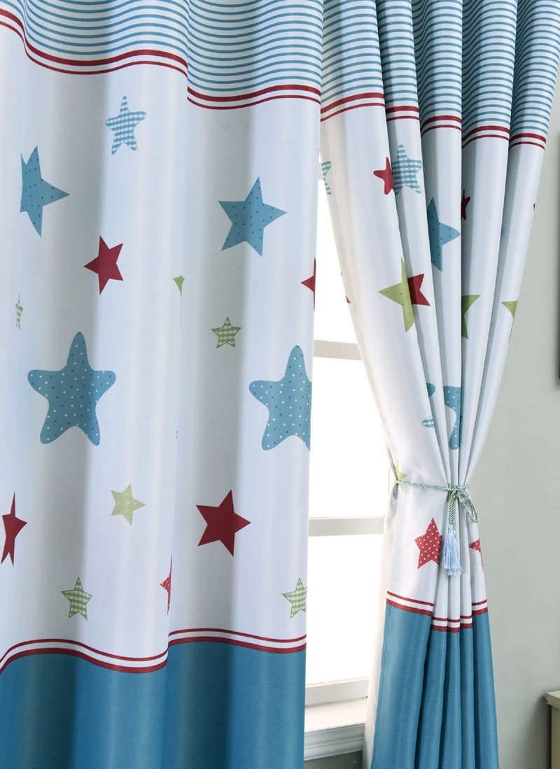 1 шт., W100xL200cm, Короткие шторы, жалюзи для детей, для мальчиков, для украшения спальни, маленькие оконные шторы, PC011C