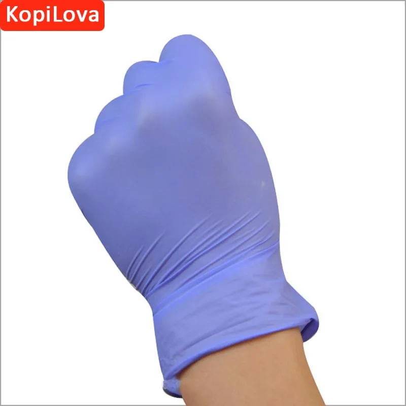 KopiLova 100 шт светильник фиолетовые одноразовые нитриловые перчатки