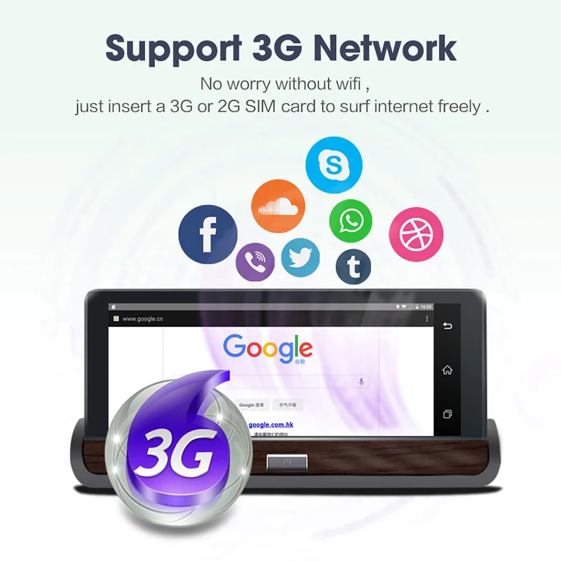 Flordgramy 7 'ƉG Android Видеорегистраторы для автомобилей GPS навигации FHD 1080 P приборной