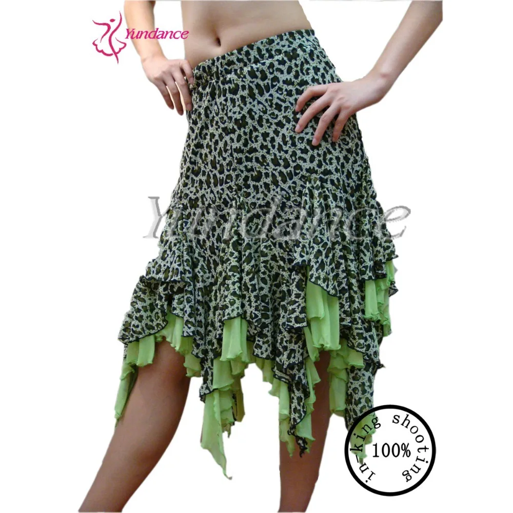 

S-11 The Vintage Style Wholesale Leopard Print Latin Skirt For Woman