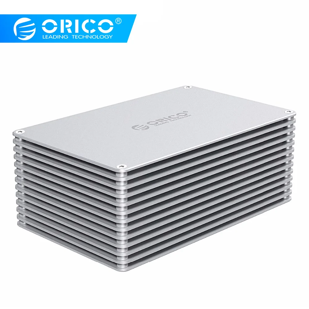 ORICO алюминиевый сплав USB3.0 DIY полый корпус для жесткого диска 2,5/3,5 дюйма корпус для жесткого диска 12 В блок питания с поддержкой емкости 20 ТБ