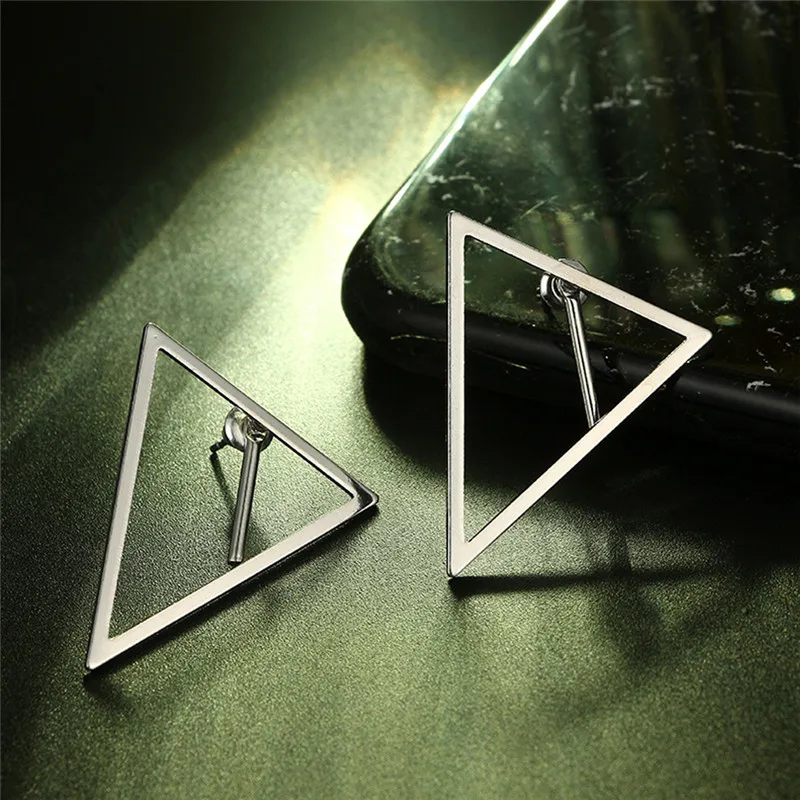 Personality Geometric Jewelry Hollow Out Inverted Triangle Fashion Earring Gift For Women Girls #290941 | Украшения и аксессуары