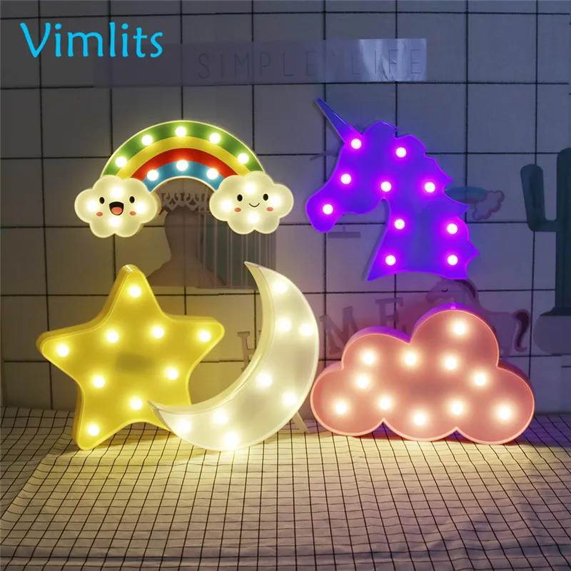 Vimlits светодиодный ночник облако лампы Luminaria милый розовый сине-белые Ночная