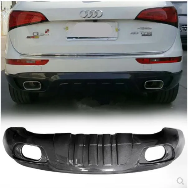 Углеродное волокно задний бампер спойлер Диффузор Крышка для AUDI Q5 2013 2014 2015 2016 2017